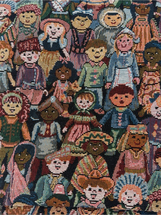 Unbranded Other - 2.5 Yards Vintage Children of the World Tapestry Fabric